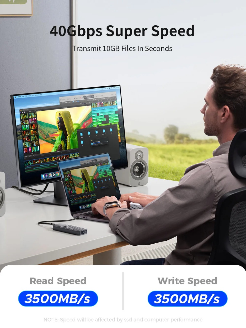 ORICO-carcasa externa de alumi - Usb4 40Gbps External Ssd 8Tb reseña y precio